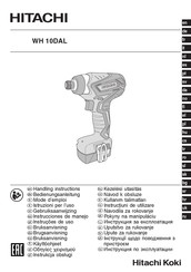 Hitachi WH 10DAL Instrucciones De Manejo