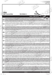 ECS Electronics MINI F57 Convertible Instrucciones De Montaje