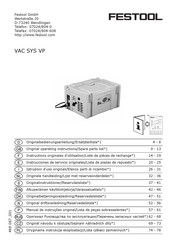 Festool VAC SYS VP Instrucciones De Servicio