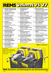 REMS Unimat 75 Instrucciones De Uso