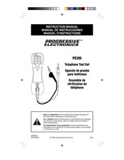 Progressive Electronics PE395 Manual De Instrucciones