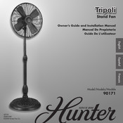 Hunter Fan Tripoli Manual De Propietario