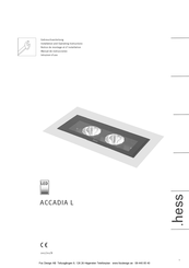 Hess ACCADIA L 600 Manual De Instrucciones