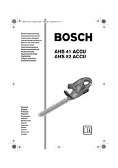 Bosch AHS 52 ACCU Instrucciones De Servicio