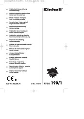 EINHELL RT-CS 190/1 Manual De Instrucciones