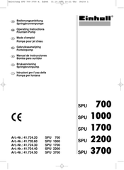 EINHELL SPU1700 Manual De Instrucciones