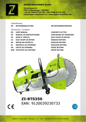 Zipper Maschinen ZI-BTS350 Manual De Instrucciones