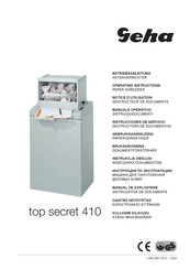 GEHA top secret 410 Instrucciones De Servicio