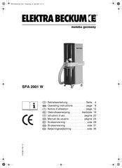 Elektra Beckum SPA 2001 W Manual De Usuario