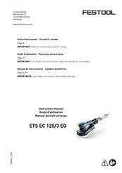 Festool ETS EC 125/3 EQ-Plus Manual De Instrucciones