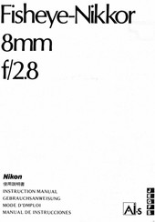 Nikon Fisheye-Nikkor 8mm f/2.8 Manual De Instrucciones
