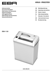 KRUG+PRIESTER EBA 1120 Instrucciones De Uso