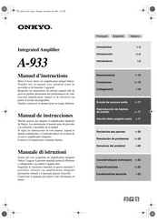 Onkyo A-933 Manual De Instrucciones