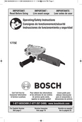 Bosch 1775E Instrucciones De Funcionamiento Y Seguridad