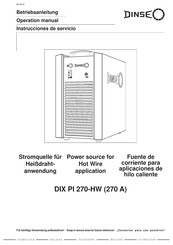 DINSE DIX PI 270-HW Instrucciones De Servicio