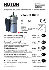 ROTOR 1210.006 Manual De Instrucciones