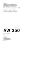 Gaggenau AW 250 Instrucciones De Uso Y Montaje