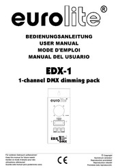 EuroLite EDX-1 Manual Del Usuario