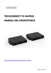 Vision TECHCONNECT TC-MATRIX Manual Del Propietário