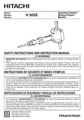 Hitachi Koki H 90SE Instrucciones De Seguridad Y Manual De Instrucciones