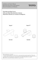 Toto Aquia TB416DD Manual De Instrucciones