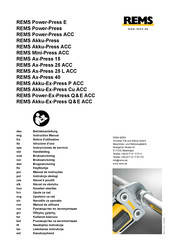 REMS Ax-Press 15 Instrucciones De Servicio