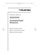 Wavetek Meterman 2030 Manual De Instrucciones