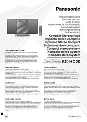 Panasonic SC-HC20 Instrucciones De Funcionamiento