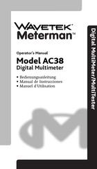 Wavetek Meterman AC38 Manual De Instrucciones