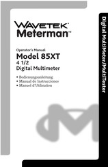 Wavetek Meterman 85XT Manual De Instrucciones