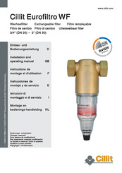 Cillit Eurofiltro WF Instrucciones De Montaje Y De Servicio