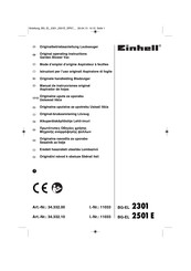 EINHELL BG-EL 2301 Manual De Instrucciones Original