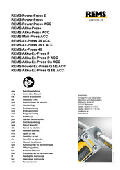 REMS Akku-Ex-Press P Instrucciones De Servicio