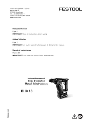 Festool BHC 18 Manual De Instrucciones