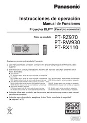 Panasonic PT-RZ970 Instrucciones De Operación