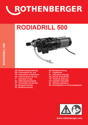 Rothenberger RODIADRILL 500 Instrucciones De Uso