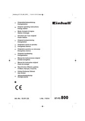 EINHELL BT-PS 800 Manual De Instrucciones