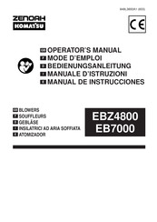 Komatsu Zenoah EBZ4800 Manual De Instrucciones