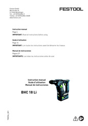 Festool BHC 18 Li Manual De Instrucciones