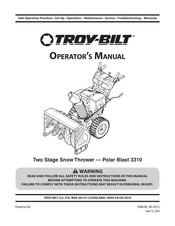 Troy-Bilt Polar Blast 3310 Manual De Instrucciones