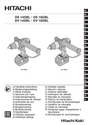 Hitachi Koki DV 18DBL Instrucciones De Manejo