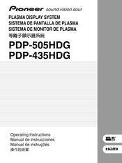 Pioneer PDP-435HDG Manual De Instrucciones