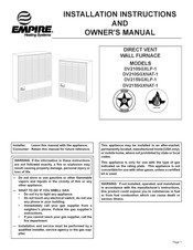 Empire DV215SGXLP-1 Instrucciones De Instalación Y Manual Del Propietario