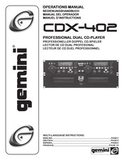 Gemini CDX-402 Manual Del Operador