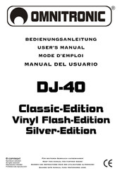 Omnitronic DJ-40 Manual Del Usuario