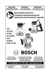 Bosch 1618EVS Instrucciones De Funcionamiento Y Seguridad