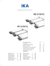 IKA RT 15 Instrucciones De Manejo