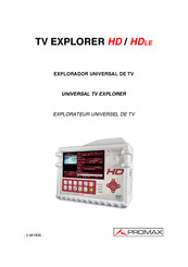 Promax TV Explorer HD Manual De Usuario