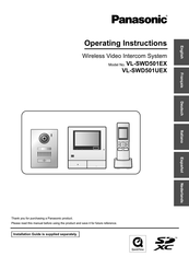 Panasonic VL-SWD501UEX Instrucciones Para Instalar Y Operar