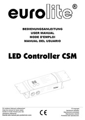 EuroLite LED Controller CSM Manual Del Usuario